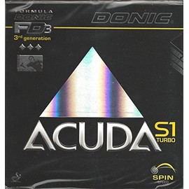 Donic Acuda S1 Turbo Table Tennis Rubber (2.0mm, Red)