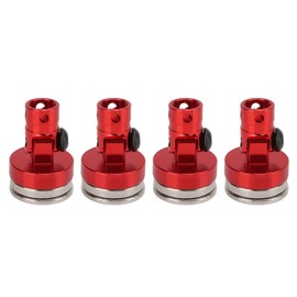 4 Pieces RC Magnetic Body Posts - Body Shell Holder for /8 & /10 RC Cars, Magnetic Body Posts for RC Vehicle Accessories, RC Body Mounts and Pillars in Red