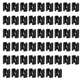 Jamiikury 52 Pack Wire Shelf Clips, Black Shelf Lock Clips for 1 Inch Post Shelving, Plastic Shelving Sleeves Replacements for Wire Shelving System (26 Pairs, Black)
