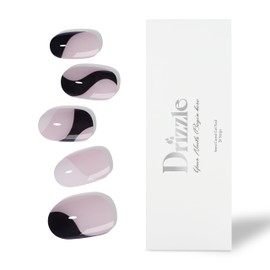 Drizzle Semi Cured Gel Nail Strips,Real Nail Polish Art Stickers(UV/LED Light Required),Glossy,Glitter,Solid Color,Full Nail Wraps Long Lasting Waterproof,Nail Strips Decal for Women (Runner Up)