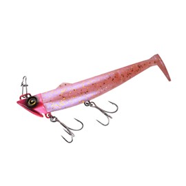Hayabusa FS443 Jack Eye Frilly Shad 1.1 oz (30 g) #5 Pink Glow Gold Glitter