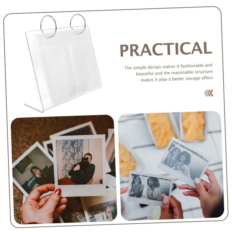 STOBOK Acrylic Picture Album Mini Photo Album Vertical Display Stand