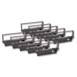 vhbw 10 x Ink Ribbon Nylon Ribbon Ink Ribbon Compatible with Dot Matrix Printer Replacement for Star 30980730