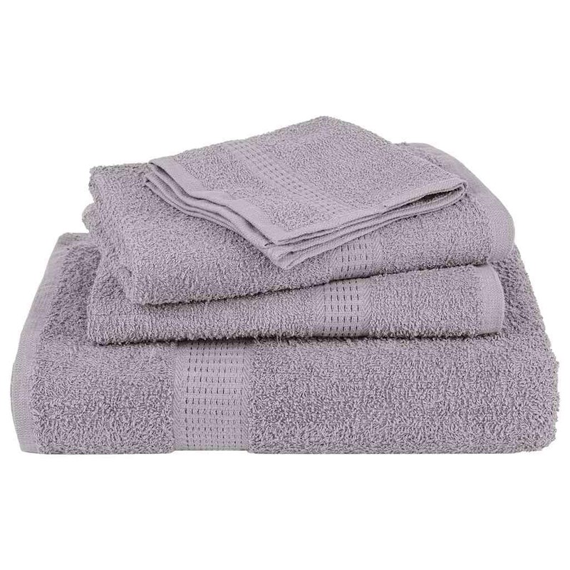 vidaXL Guest Towels - 4 Pack Ring-Spun Cotton, Grey 30x50