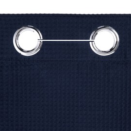 River Dream Hotel Grade No Hooks Needed Shower Curtain with Snap in Liner,Water Repellent, Machine Washable (Navy Blue, 71"x74"(W/Liner))