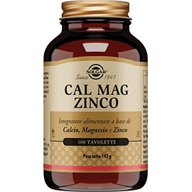 Solgar CAL MAG ZINCO, 100 tavolette – Calcio, Magnesio e Zinco – ossa, denti e funzione muscolare