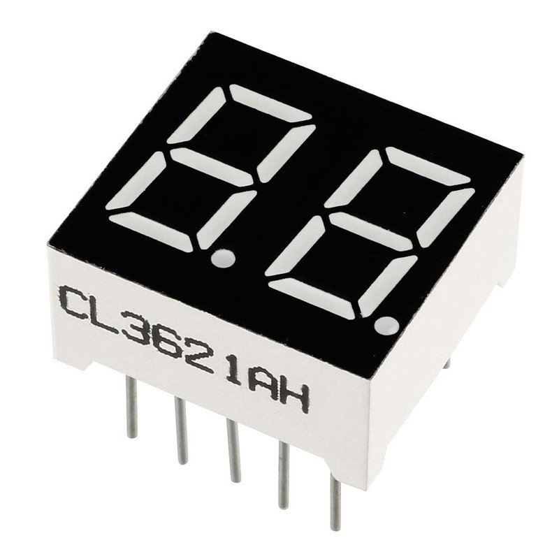 uxcell Common Cathode 10 Pin 2 Bit 7 Segment 0.59