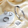 3 Pcs Gold Hoop Earrings Bracelets Ring Sets for Women-Silver