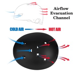 Tourdarson Skateboard Helmet Impact Resistance Ventilation for Youth & Adult (Black, Medium)