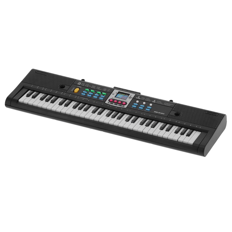 61Key Mini Electric Piano Black MultiFunctional Studio Toy with Microphone
