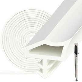 Door Frame Seal for Sound Insulation, Door Seal White Wooden Frame, Draught Excluder and Door Seals, 10 m Window Seal, Door Seal, Draught Excluder for Room Door for Sealing Doors