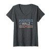 Womens Harris Tim Walz 2024 Retro Stripes Kamala Harris Waltz