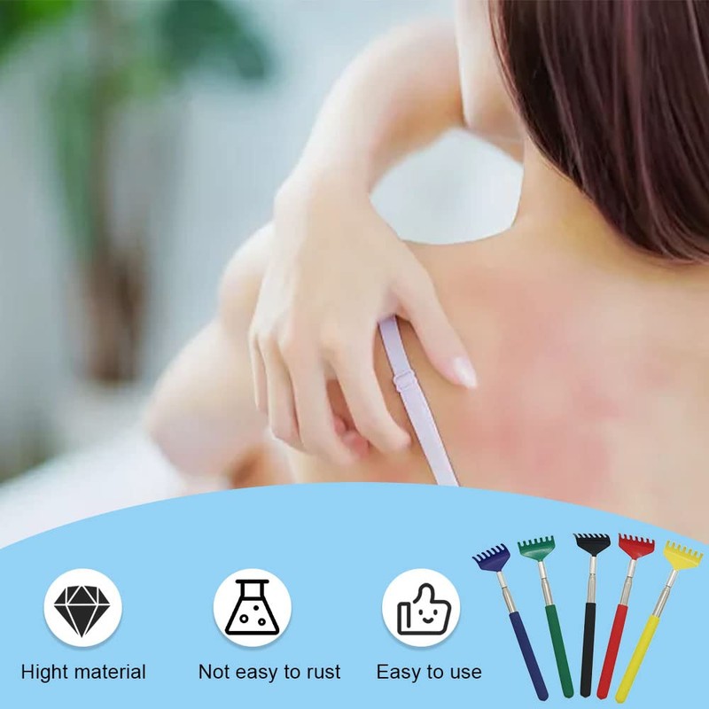 Pack of 4 Portable Extendable Back Scratcher with Telescopic Handle