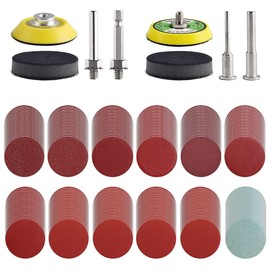 IFOKA 240pcs 2inch Sanding Disc for Drill Grinder Rotary Tools Drill Sanding Attachment with 2Pcs 1/8"&1/4" Shank Backer Plate, Sanding Pads Includes 80-3000 Grit, Die Grinder Accessorie