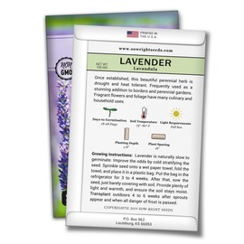 Sow Right Seeds - Lavender Seeds for Planting; Non-GMO Heirloom Seeds with Instructions to Plant and Grow a Beautiful Indoor or Outdoor herb Garden; Great Gardening Gift