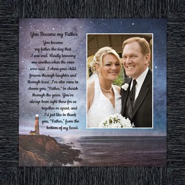 Crossroads Home Décor You Became My Father Framed Poem, Father of The Groom Wedding Gift, Dad in Law Birthday, Father n Law Gifts, 6452CH