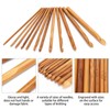 12Pcs Crochet Hook Cylindrical Carbonized Bamboo Needles Kit Sweater Knitting