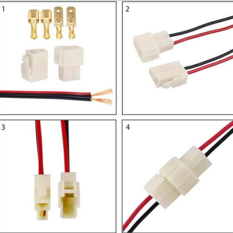 472PCS 6.3MM Automotive Electrical Wire Connectors Male Female Socket Plug
