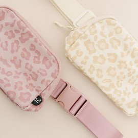 CC Leopard Pattern Belt Bag Fanny Pack - Color: White