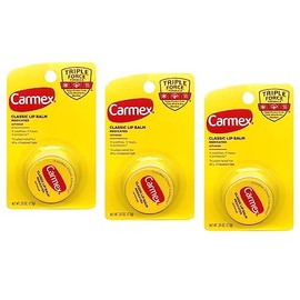 Carmex Lip Balm Pot, Original, 0.25 ounce (Pack of 3)