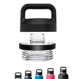 Chug Cap Replacement Lid for YETI Rambler Bottle, Screw Top Lid Replacement Fits for Yeti 18 oz 26 oz 36 oz 64 oz Water Bottle Parts Accessories, Dishwasher Safe