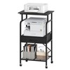 MAHANCRIS Tall Printer Stand, 3 Tier Printer Cart with Storage,