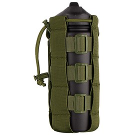 IronSeals Tactical Water Bottle Pouch, Adjustable Drawstring Water Bottle Holder for 16oz - 50oz Bottle