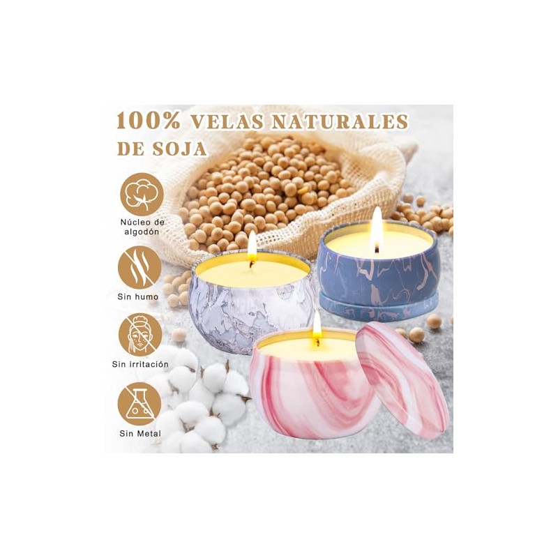 VIDA4U 12 Piezas Velas Aromaticas, Velas Aromticas Decorativas, Velas de