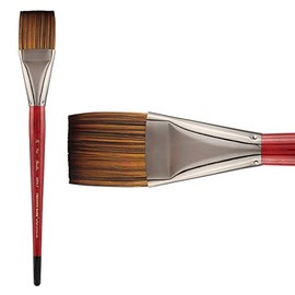 Creative Mark Staccato Artist Paintbrushes Synthetic Long Handled Brushes for Acrylics Handmade and Full Bodied with Springy Response - [Flat - Size 20]