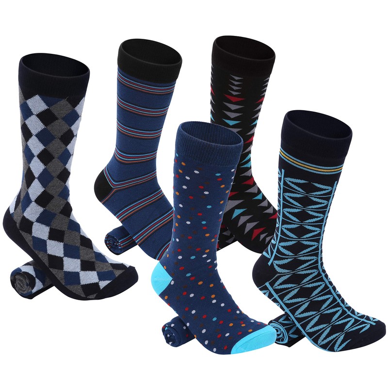 Calcetines de vestir para hombre, calcetines divertidos y coloridos de
