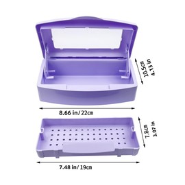 SENLIN DENTAL Esthetician Supplies Nail Tools Cleaning and Disinfectant Case, Plastic Disinfectant Tray for Nail Tools, Eyelash Extensions (Green)
