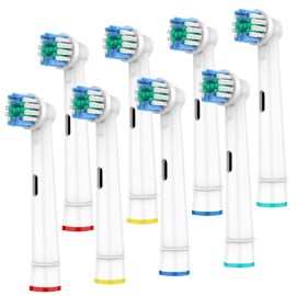 Replacement Toothbrush Heads Compatible with Oral-B Braun,8 Pack Professional Electric Brush Heads for Oral B Replacement Heads Refill Pro 500/1000/1500/3000/3757/5000/7000/7500/8000