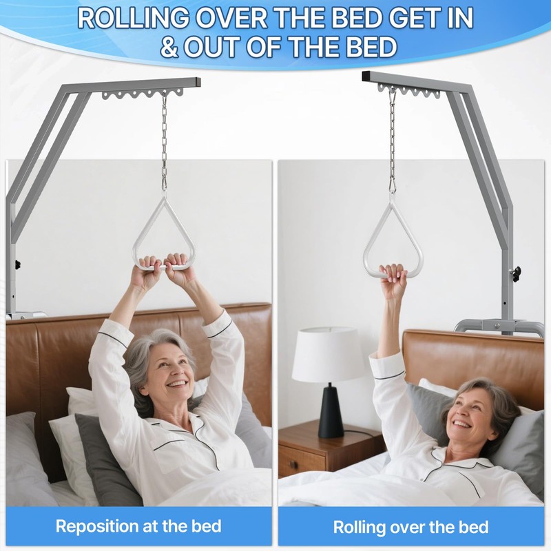 Trapeze Bar for Bed Mobility, Freestanding Mobility Support Frame