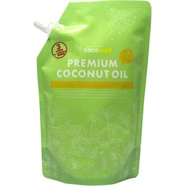 Cocowell Premium Coconut Oil with Mouth Plug, 16.2 oz (460 g)