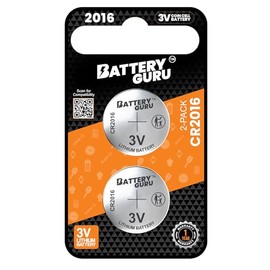 Car Key Battery for Toyota Camry (2012-2017 Camry Standard Key Batteries CR2016 3V Pack of 2)