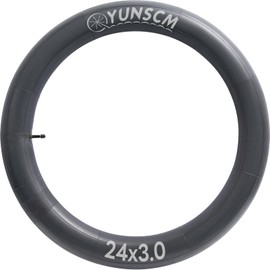 YUNSCM 1 PC 24" Fat Bike Tube 24x3.0 AV32mm Schrader Valve Inner Tube Compatible with 24 x 3.0 24x3 24x3.5 Electric Fat Bike Bicycle Tire Tube(G-263)