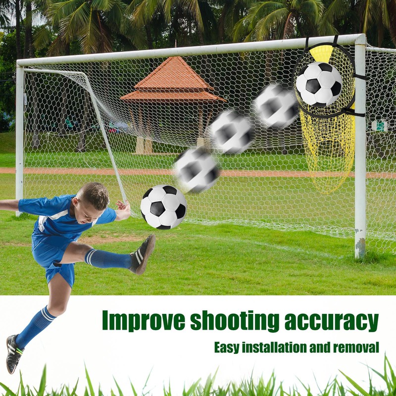 Top Bins Football Goal Target & Training Rebound Net,2 PCS