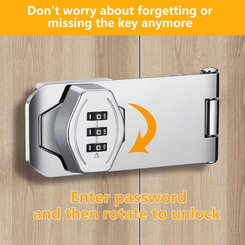 Cabinet Door Locks - Keyless Combination Lock with Code for
