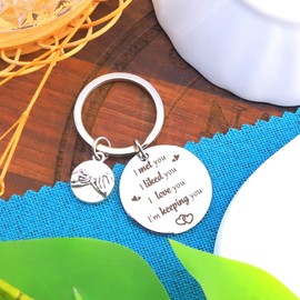 Valentines Gifts for Him, Boyfriend Gifts for Husband, Gifts for Girlfriend, Wife Gifts, Anniversary' Gifts for Her, Drive Safe Keyring Boyfriend, Fiancee Birthday Christmas Presents Keychain