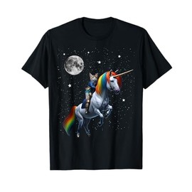 Cat Riding Unicorn T-Shirt