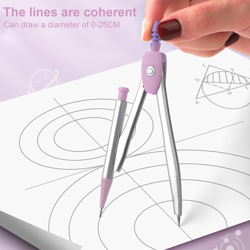 WUSJCOF Geometry Set with Compass and Set Square for Primary