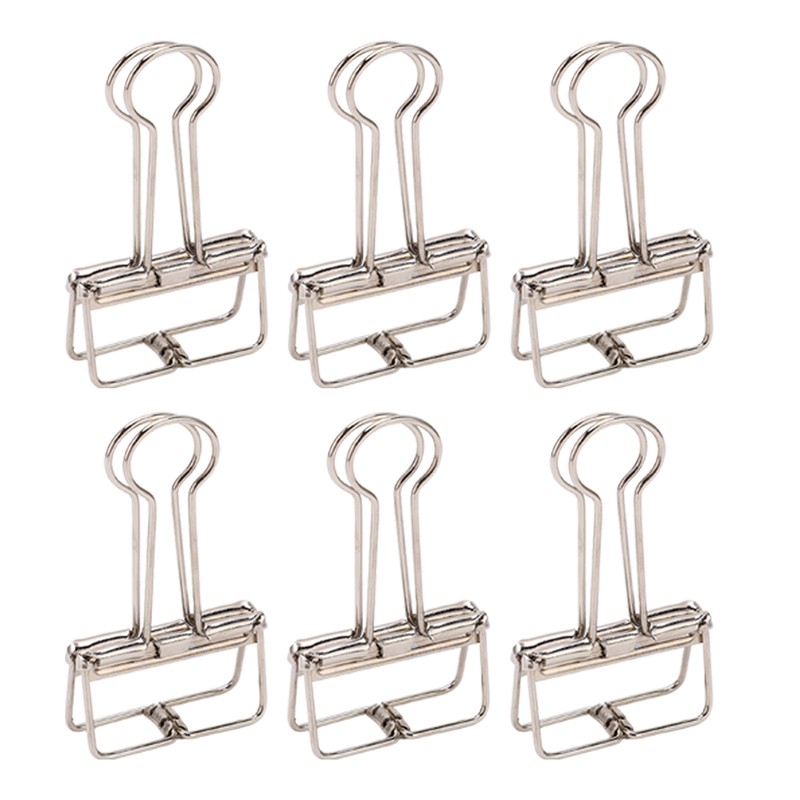 50Pcs Metal Hollow Binder Clips Multipurpose Durable Paper Clamps for
