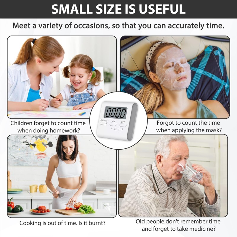 2 PCS Kitchen Timers for Cooking Digital Kitchen Timer Cooking