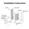 AcxdJnye 6.3” Privacy Pocket Door Lock Hardware with Key Double