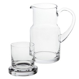 Badash - Manhattan European Mouth Blown 2 Pc Bedside or Desktop Carafe Set H 8"