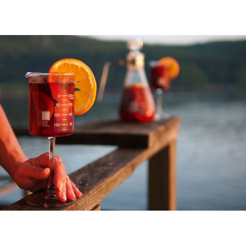 Periodic Tableware Laboratory Beaker Wine Glasses (Set of 4)