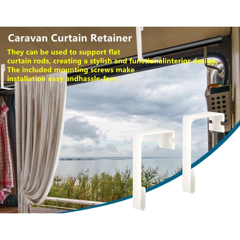 8 pcs RV Drapes Retainer, Plastic Caravan Curtain Retainer, Camping
