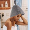 2Pcs Comfortable Natural Felt Bath Hat Durable Felt Cap Sauna