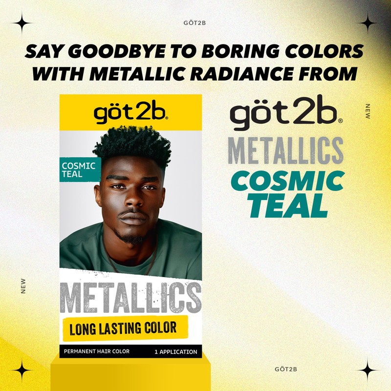 Schwarzkopf Got2b Metallics Permanent Hair Color, M75 Cosmic Teal