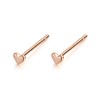 Silver 925 Hypoallergenic Earrings, Small, Small, Ultra Mini Size, Heart,